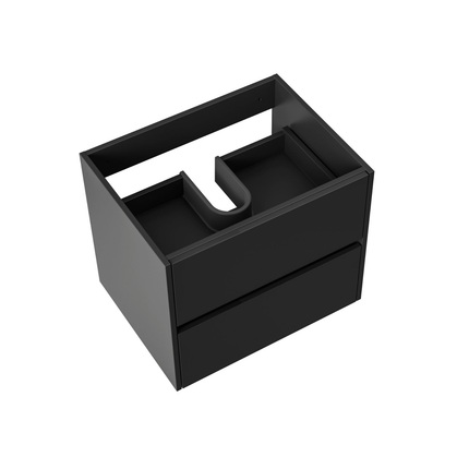 ALONI HAYAT wastafelonderkast – 59,5x50x45 cm – Mat zwart – Greeploos & softclose