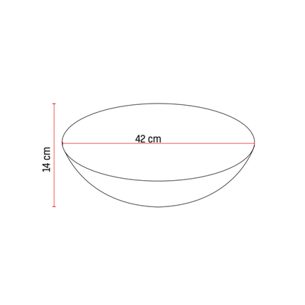 ALONI Per Solid Surface Opbouw Waskom – Mat Zwart