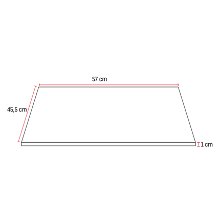 ALONI Solid Surface Wastafelblad – 60 cm – Wit