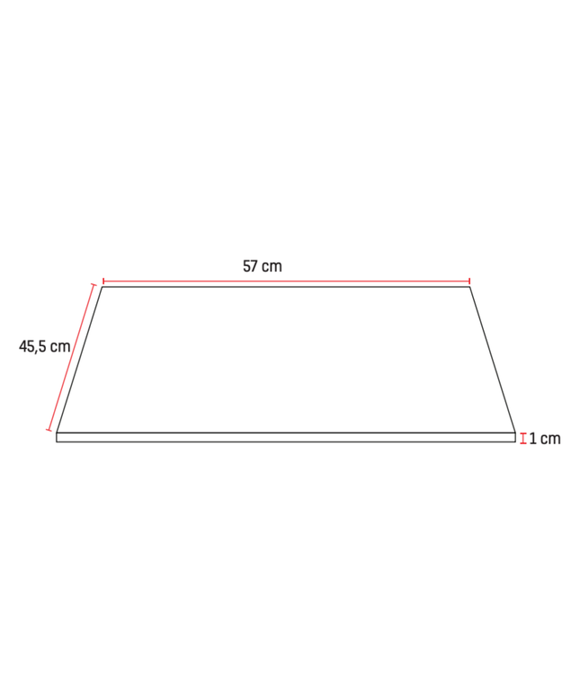 ALONI Solid Surface Wastafelblad – 60 cm – Wit