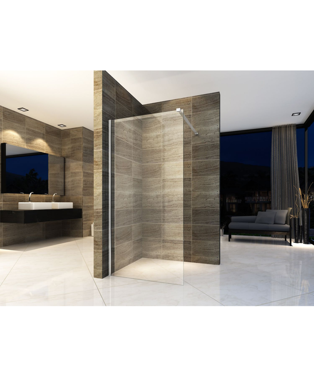 ALONI inloopdouchewand – 140x200 cm – 8 mm veiligheidsglas