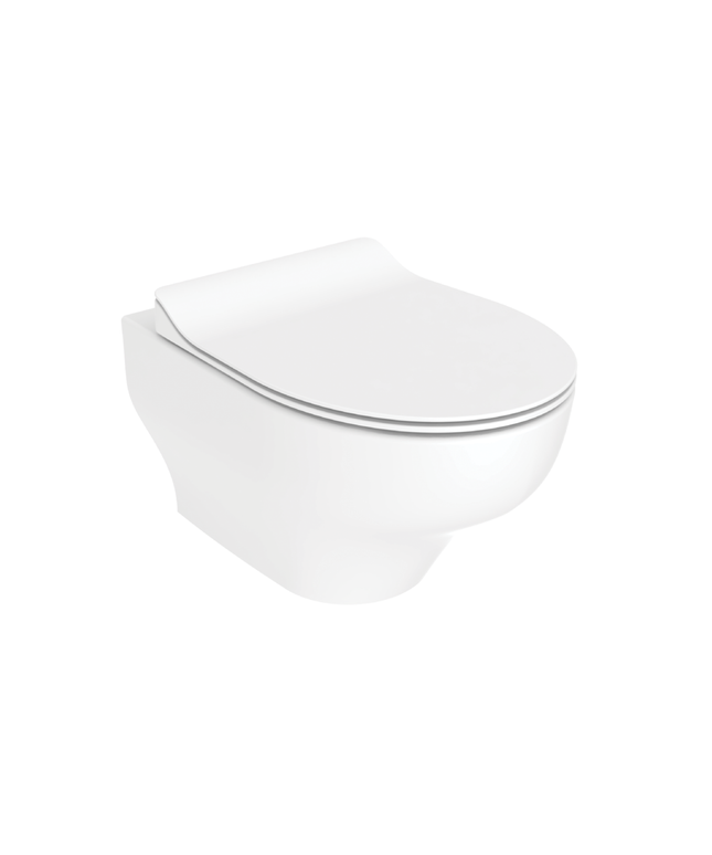 Creavit Ness hangtoilet / ophang WC – tornado flush – randloos – glanzend wit