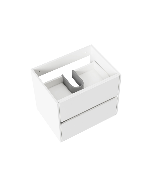 ALONI HAYAT wastafelonderkast – 59,5x50x45 cm – Glanzend wit – Greeploos & softclose