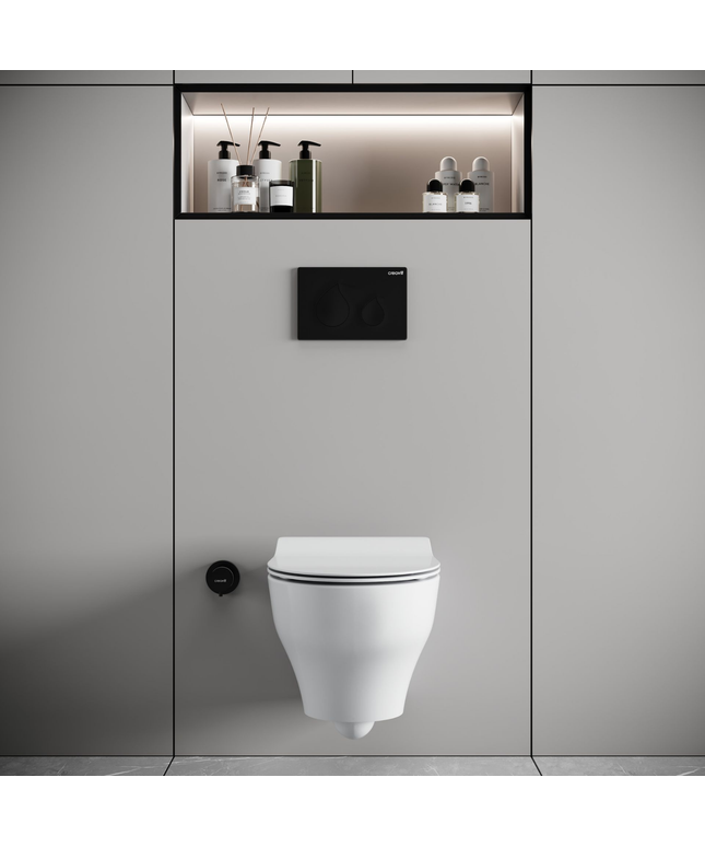 Creavit Ness hangtoilet / ophang WC – tornado flush – randloos – glanzend wit