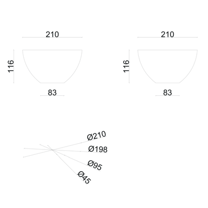 ALONI Hira Solid Surface Opbouw Waskom – 21 cm – Wit