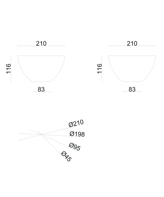 ALONI Hira Solid Surface Opbouw Waskom – 21 cm – Wit