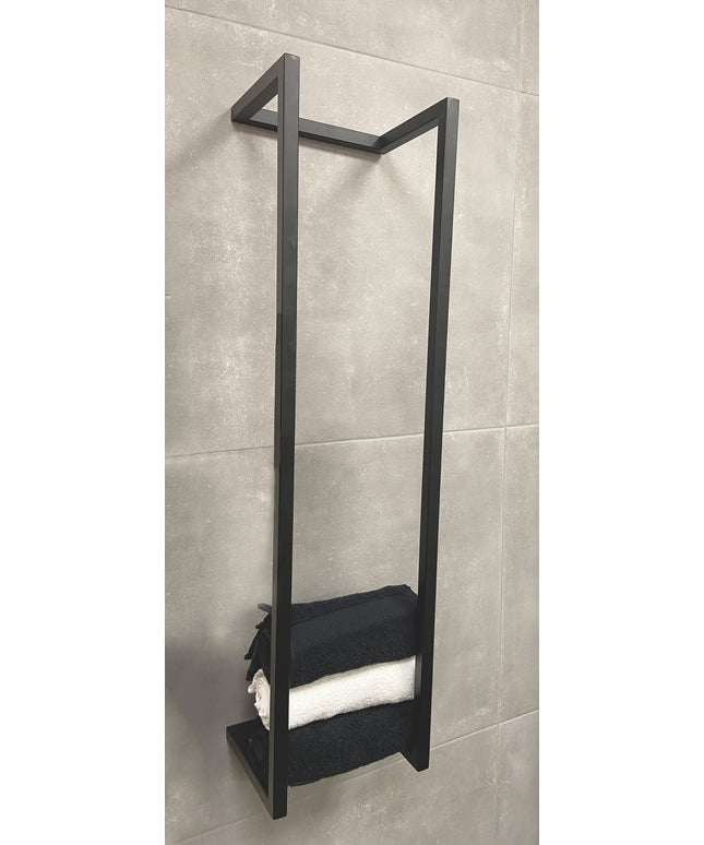Wiesbaden Loft handdoekrek 95 x 25 x 20 cm mat zwart | Schwertz & Co