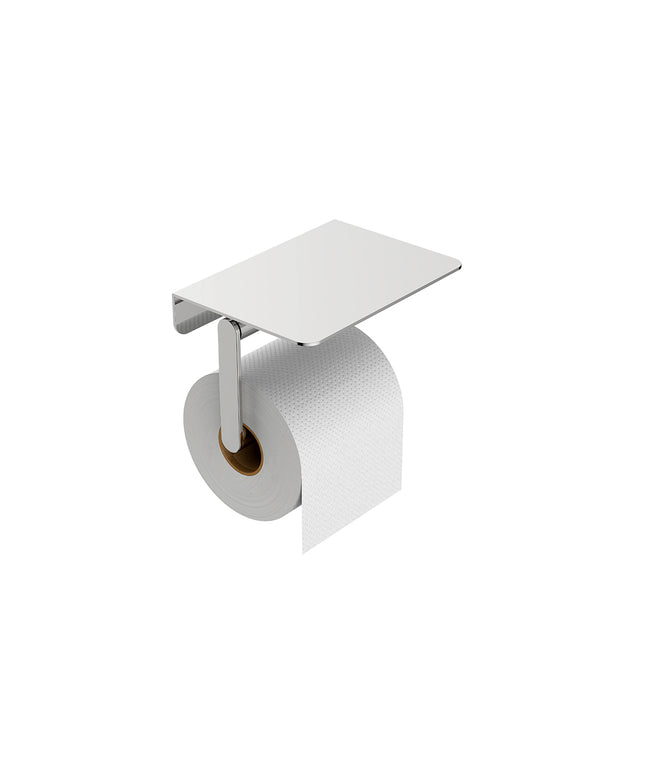 Wiesbaden Alonzo toiletrolhouder met planchet chroom - detailfoto | Schwertz & Co