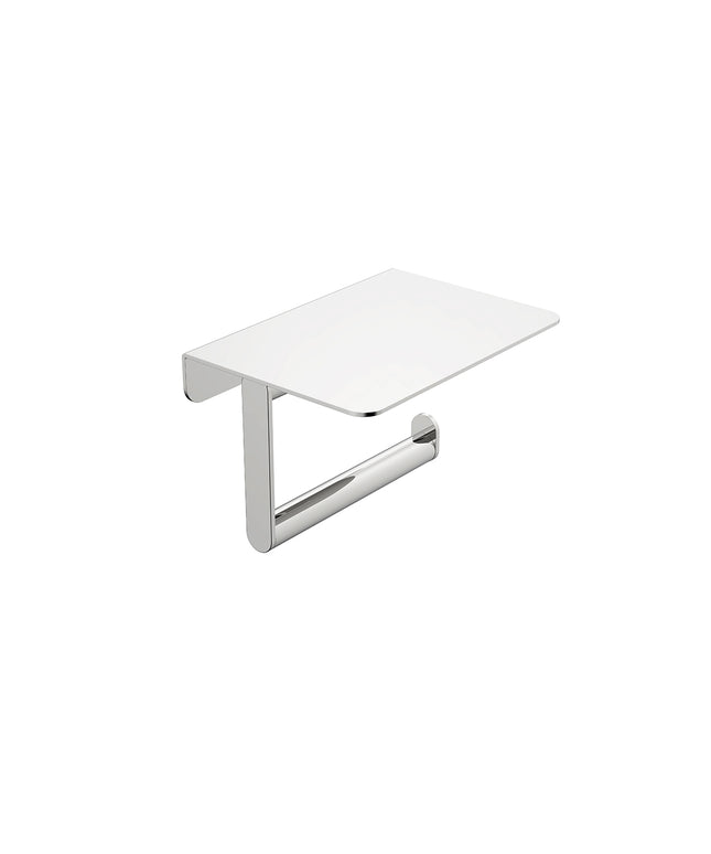 Wiesbaden Alonzo toiletrolhouder met planchet chroom | Schwertz & Co