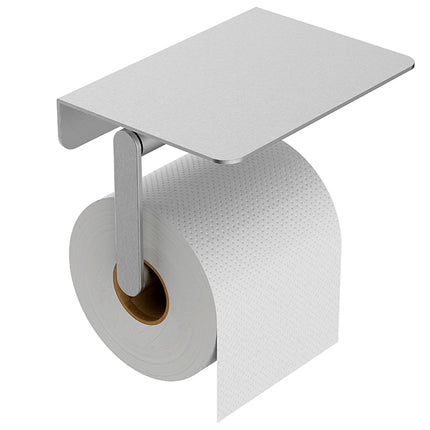 Wiesbaden Alonzo toiletrolhouder met planchet RVS geborsteld - detailfoto | Schwertz & Co