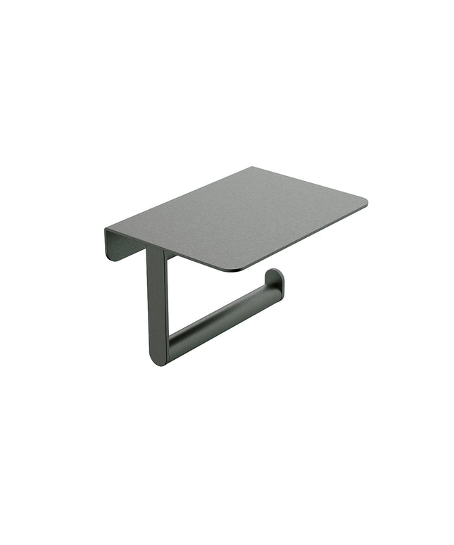 Wiesbaden Alonzo toiletrolhouder met planchet gunmetal | Schwertz & Co