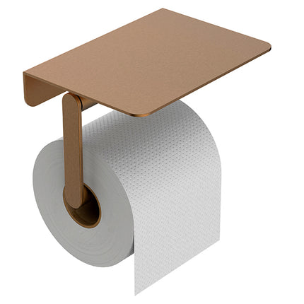 Wiesbaden Alonzo toiletrolhouder met planchet geborsteld brons koper - detailfoto | Schwertz & Co