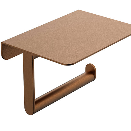 Wiesbaden Alonzo toiletrolhouder met planchet geborsteld brons koper | Schwertz & Co