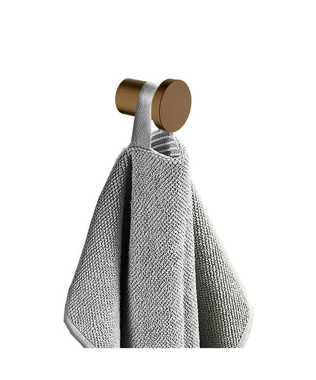 Wiesbaden Alonzo petit crochet porte-serviettes cuivre brossé bronze - photo de détail | Schwertz & Co