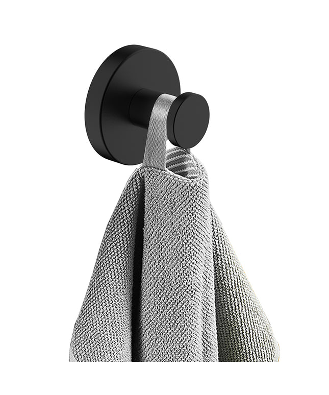 Wiesbaden Alonzo crochet porte-serviettes grand noir mat - photo de détail | Schwertz & Co