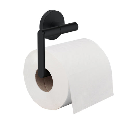 Wiesbaden Alonzo toiletrolhouder zonder klep mat zwart - detailfoto | Schwertz & Co