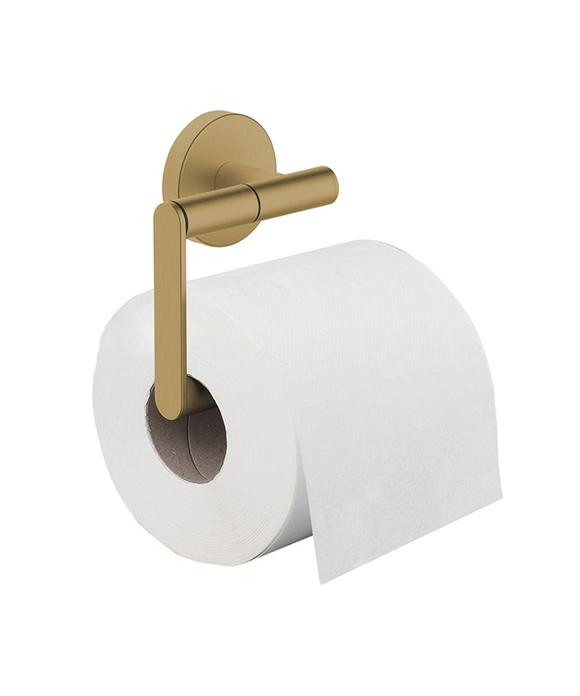 Wiesbaden Alonzo porte-rouleau papier WC sans volet laiton brossé PVD - photo détail | Schwertz & Co
