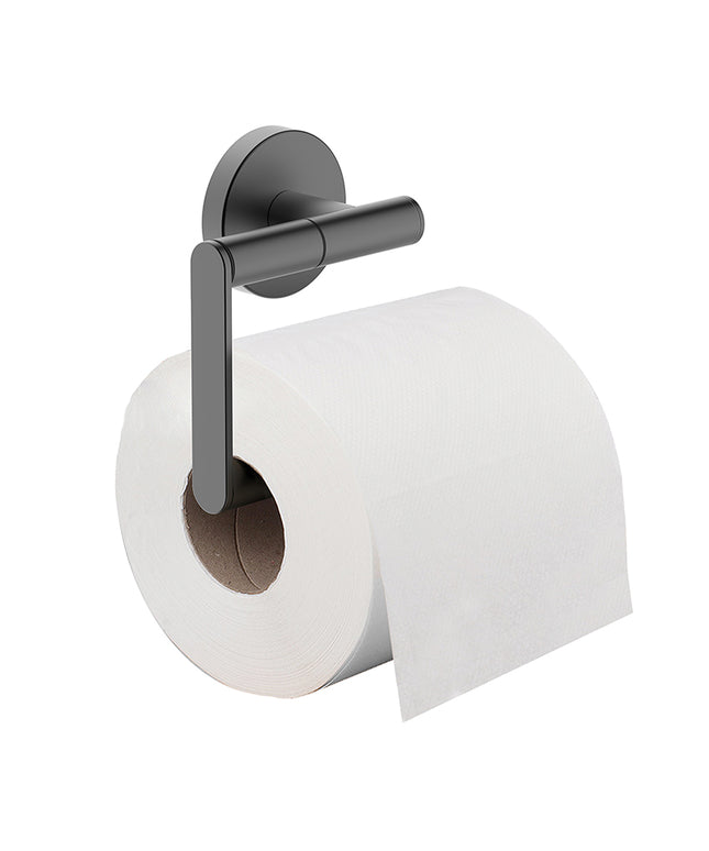 Wiesbaden Alonzo toiletrolhouder zonder klep gunmetal - detailfoto | Schwertz & Co