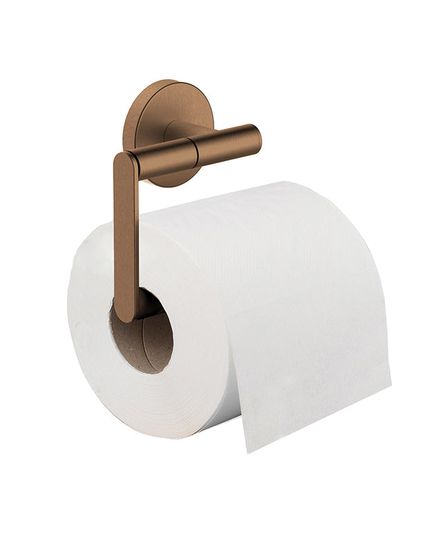 Wiesbaden Alonzo porte-rouleau papier WC sans volet cuivre brossé bronze - photo détail | Schwertz & Co