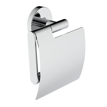 Wiesbaden Alonzo toiletrolhouder met klep chroom | Schwertz & Co
