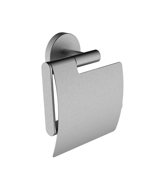 Wiesbaden Alonzo porte-rouleau papier WC avec volet inox brossé | Schwertz & Co