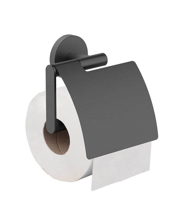 Wiesbaden Alonzo porte-rouleau papier WC avec volet gunmetal - photo détail | Schwertz & Co