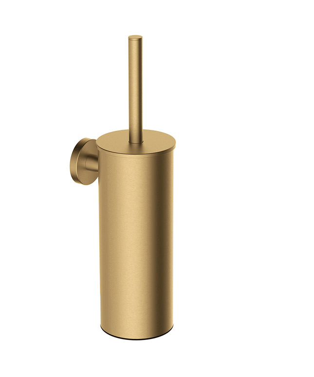 Wiesbaden Alonzo toiletborstel met houder geborsteld messing | Schwertz & Co