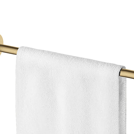 Wiesbaden Alonzo handdoekrek 1-armig 38 cm geborsteld messing PVD - detailfoto | Schwertz & Co