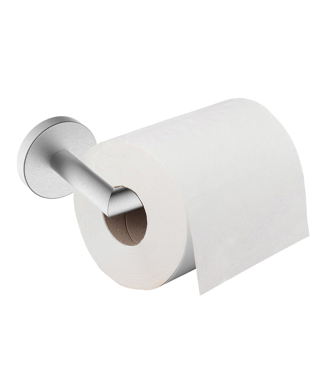 Wiesbaden Alonzo toiletrolhouder met vaste arm geborsteld RVS - detailfoto | Schwertz & Co