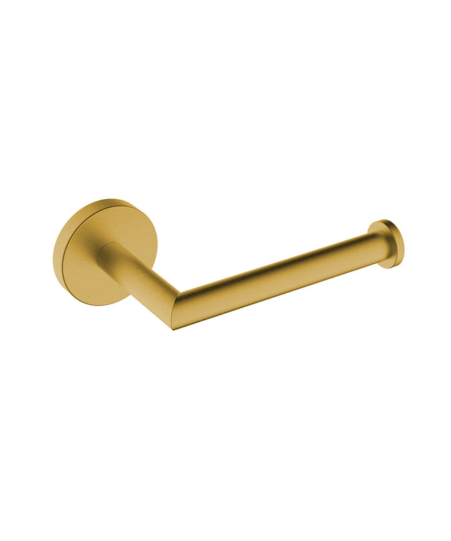 Wiesbaden Alonzo toiletrolhouder vaste arm geborsteld messing | Schwertz & Co
