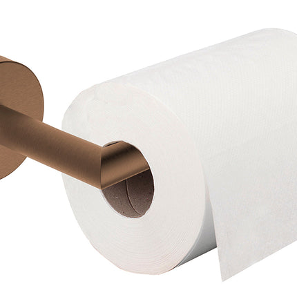 Wiesbaden Alonzo toiletrolhouder vaste arm geborsteld brons koper - detailfoto | Schwertz & Co