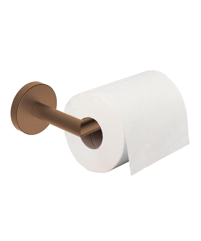 Wiesbaden Alonzo toiletrolhouder vaste arm geborsteld brons koper - detailfoto | Schwertz & Co