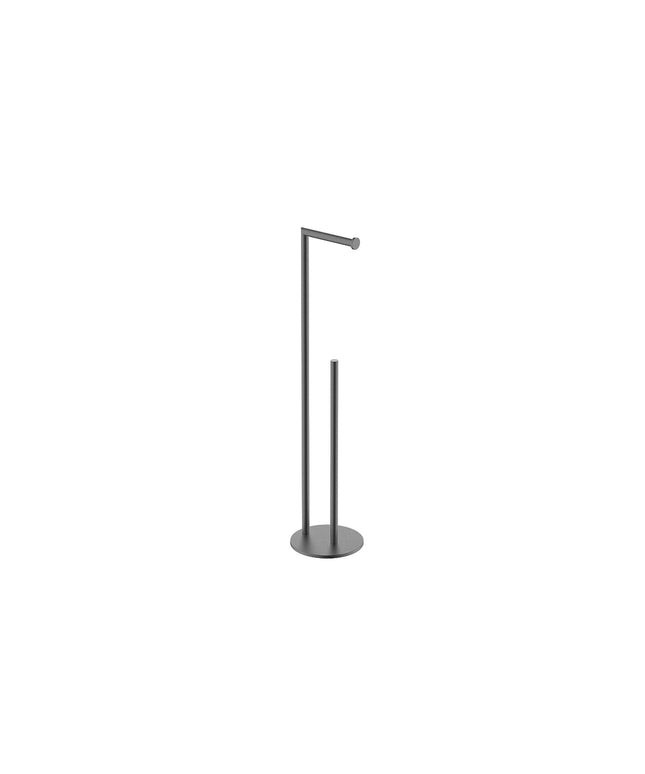 Wiesbaden Alonzo vrijstaande toiletrolhouder gunmetal | Schwertz & Co