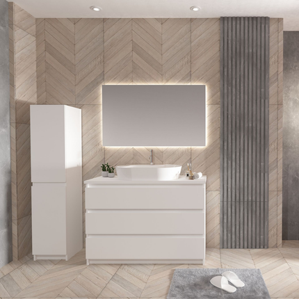 ALONI JUPITER wastafelonderkast – 120 cm – Mat wit – Softclose