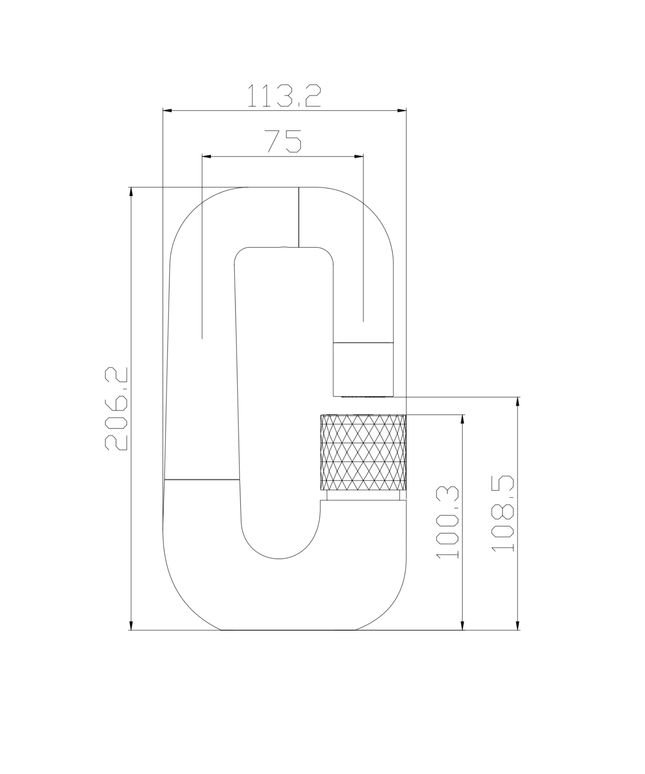 ALONI Flow wastafelkraan – drukknop – draaibare uitloop – chroom