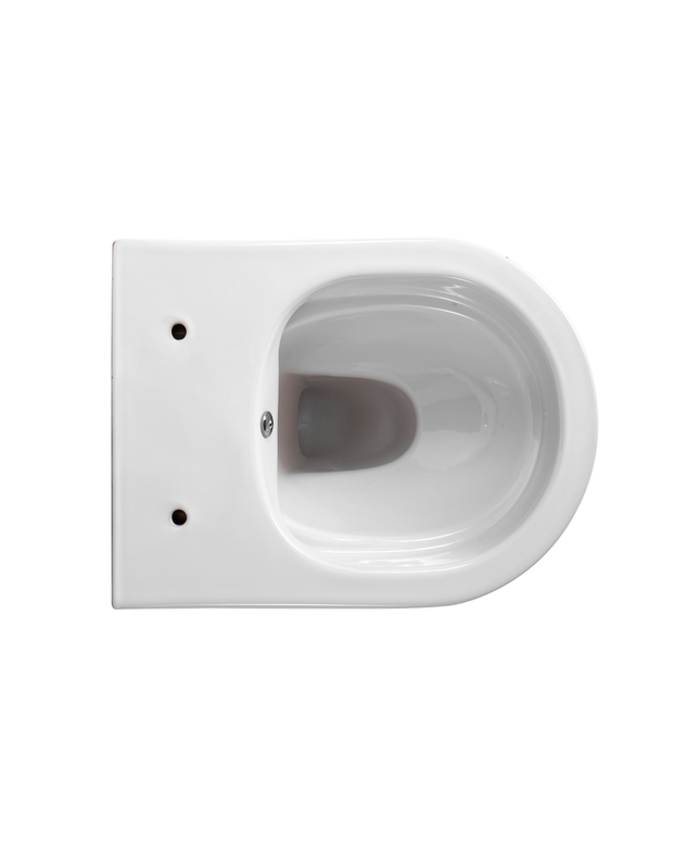 Creavit Darlo hangtoilet / ophang WC met bidet – randloos – koud water – compact 49 cm – glanzend wit