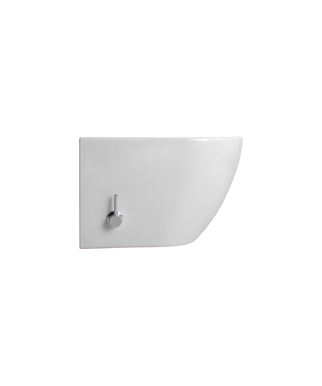 Creavit Darlo hangtoilet / ophang WC met bidet – randloos – koud water – compact 49 cm – glanzend wit