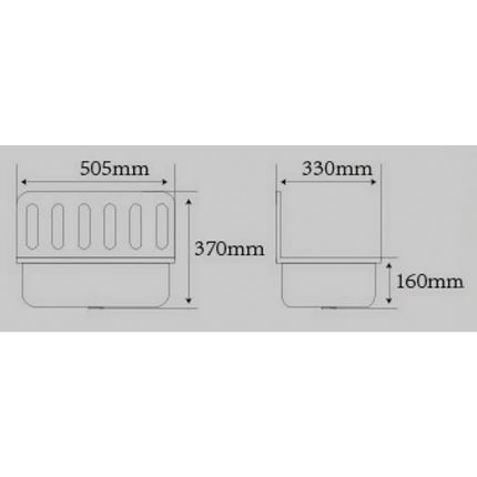 ALONI Uitstortgootsteen met Stootbuffer – Plaatstaal – 50,5x37x33 cm – Glanzend Wit
