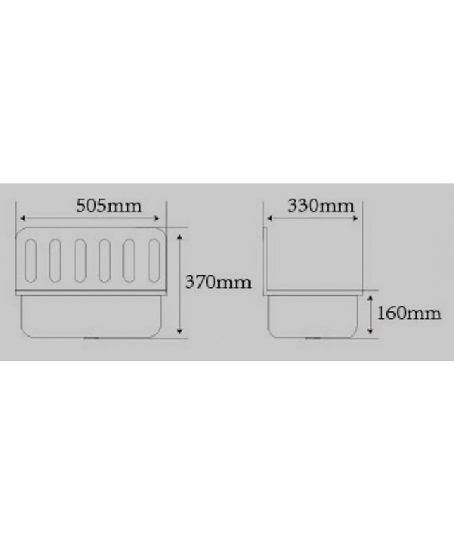 ALONI Uitstortgootsteen met Stootbuffer – Plaatstaal – 50,5x37x33 cm – Glanzend Wit
