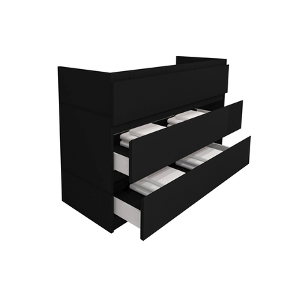 ALONI JUPITER wastafelonderkast – 120 cm – Zwart – Softclose