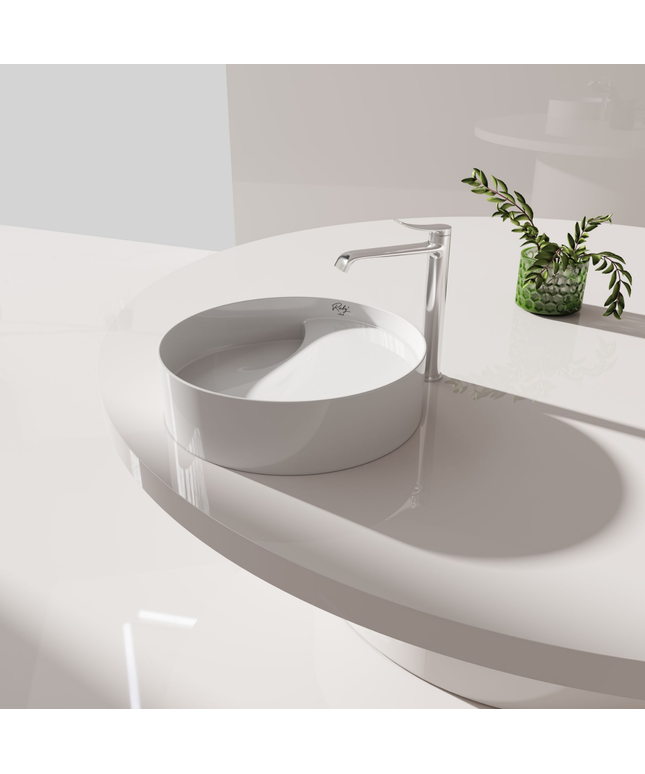 Creavit Ruby RB141 Waskom – Opbouw – Keramiek – 40x11x40 cm – Glanzend Wit