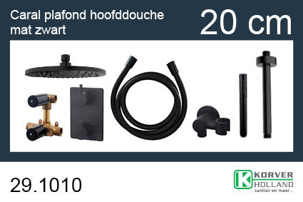 Wiesbaden One-Pack inbouwthermostaatset rond 301 mat zwart | Schwertz & Co
