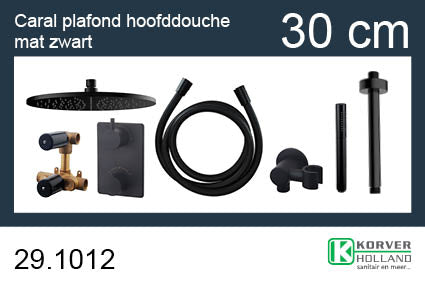 Wiesbaden One-Pack inbouwthermostaatset rond 303 mat zwart | Schwertz & Co