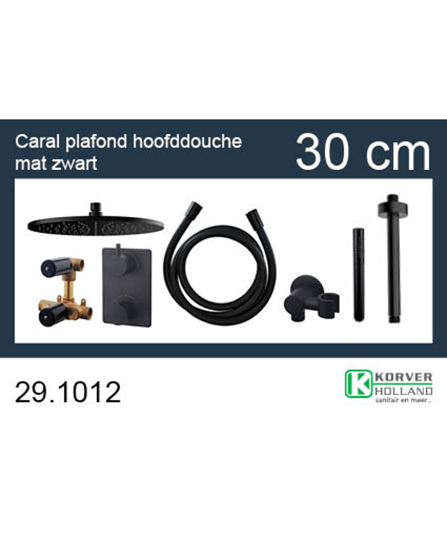 Wiesbaden One-Pack inbouwthermostaatset rond 303 mat zwart | Schwertz & Co