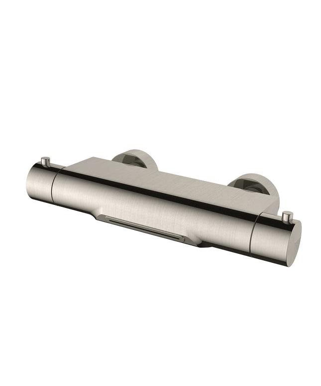 Wiesbaden Style thermostatische badmengkraan waterval geborsteld staal | Schwertz & Co