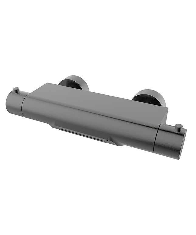 Wiesbaden Style thermostatische badmengkraan waterval gunmetal | Schwertz & Co