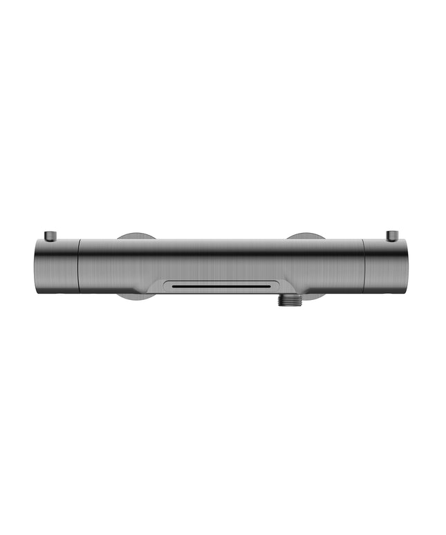 Wiesbaden Style thermostatische badmengkraan waterval gunmetal - detailfoto | Schwertz & Co
