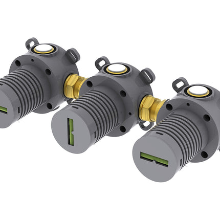 Wiesbaden Caral thermostatische douchekraan inbouwdeel met 2 stopkranen - detailfoto | Schwertz & Co