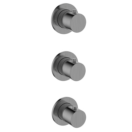 Wiesbaden Caral thermostatische douchekraan gunmetal - detailfoto | Schwertz & Co
