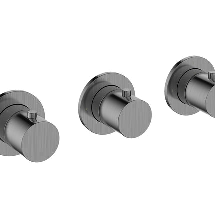 Wiesbaden Caral thermostatische douchekraan gunmetal | Schwertz & Co
